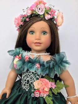 american girl doll brown hair green eyes