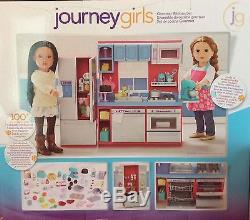 100-piece 18 Doll KITCHEN +Refrigerator Set Food Dishes for American Girl Boy