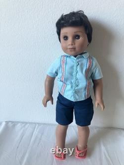 18 American Girl 2017 Truly Me Boy Doll #76 Dark Hair/Eyes Sun And Fun Outfit