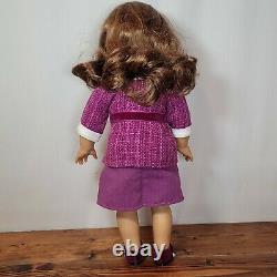 18 American Girl BeForever Rebecca Doll with Purple Meet Outfit Historical EUC