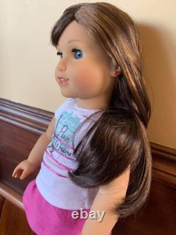 18 American Girl Doll 2015 GOTY Grace Thomas Pierced Ears Blue Eyes Side-Bangs
