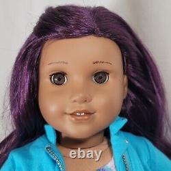 18 American Girl Doll JLY Truly Me #86 Purple Curly Hair, Brown Eyes, Med. Skin