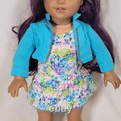 18 American Girl Doll JLY Truly Me #86 Purple Curly Hair, Brown Eyes, Med. Skin