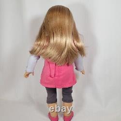 18 American Girl JLY Truly Me Doll #52 Blond Hair, Bangs, Green Eyes, Display