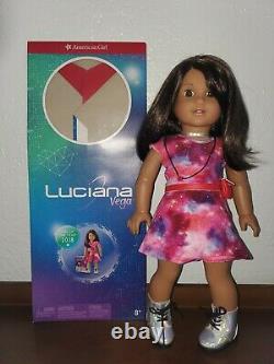 18 inch Luciana Vega American Girl Doll with Box Top and Book (2018 GOTY)