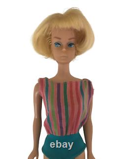 1960s American Girl Barbie Blonde Hair Bendable Legs-One Leg cut at the knee