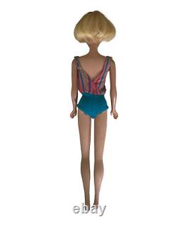 1960s American Girl Barbie Blonde Hair Bendable Legs-One Leg cut at the knee