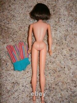 1965 Vintage Brunette Long Hair American Girl Barbie In Oss Htf Rare