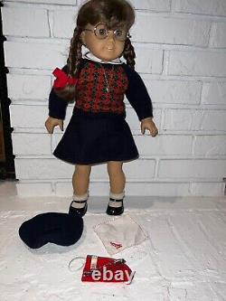 1986 Pleasant Company American Girl Molly Doll, Glasses, Hankie, Necklace