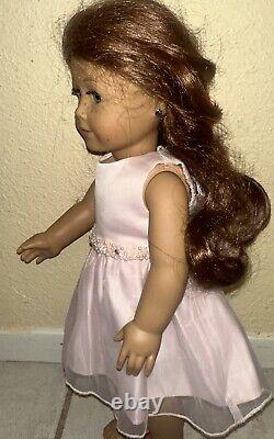 2013 American Girl Doll Auburn Hair Blue Eyes (20E4868) tan skin withaccessories