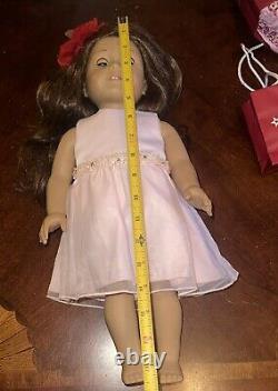 2013 American Girl Doll Auburn Hair Blue Eyes (20E4868) tan skin withaccessories