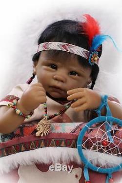 22Girl doll Very popular&rare Native American Indian reborn baby