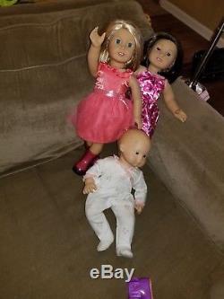 3 american girl dolls