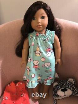 AMERICAN GIRL 18 Doll Nanea Plus 2 Extra Outfits, Excellent Condition