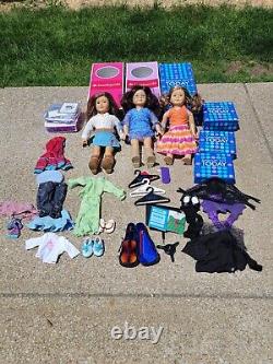 AMERICAN GIRL DOLLS Lot of 3 Original Boxes Accessories- Outfits-Nicki