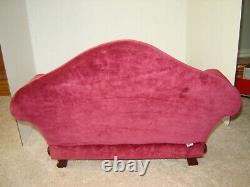 AMERICAN GIRL DOLL 18 inch REBECCA VICTORIAN COUCH red sette sofa retired