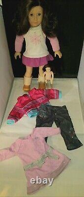 AMERICAN GIRL DOLL Ruthie Smithens Retired Brown HAIR BLUE EYES +CLOTHES LOT