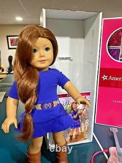 AMERICAN GIRL DOLL SAIGE GOTY 2013 with BOX, BOOK, RING, GUITAR & XTRA OUTFITS