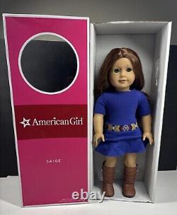 AMERICAN GIRL DOLL SAIGE Original Box, Meet Outfit, Ring, Pierced Ears READ