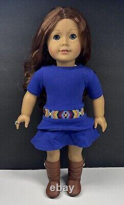 AMERICAN GIRL DOLL SAIGE Original Box, Meet Outfit, Ring, Pierced Ears READ