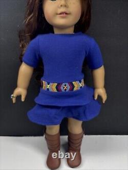 AMERICAN GIRL DOLL SAIGE Original Box, Meet Outfit, Ring, Pierced Ears READ