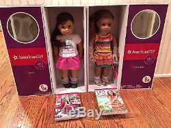 AMERICAN GIRL Doll LOTGRACE THOMAS 2015 + LEA CLARK 2016 NEWNIBSHIPS FASSST