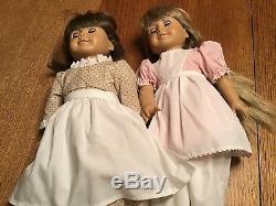 AMERICAN GIRL-LOT of 2, PLEASANT CO. DOLLS 18 IN. Some orig. Clothes estate Find
