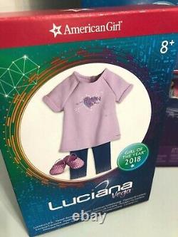 AMERICAN GIRL LUCIANA VEGA 18 DOLL GOTY 2018 Plus Pajamas PJs NEW IN BOX