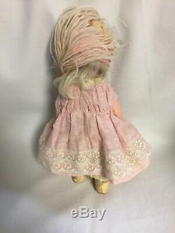 Adorable AM 323 8Googly With Original Pink Silk Dress And Hat With Pink Plumes