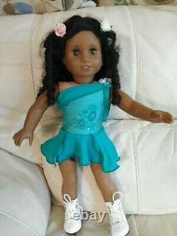 African American Girl Doll Cecile Curly Black Hair Hazel Green Eyes Historical
