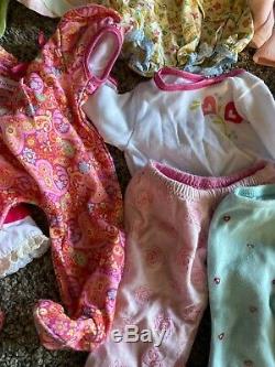 America Girl Bitty Baby Huge Lot Outfits Dresses Pants Hats Pajamas Doll Clothes