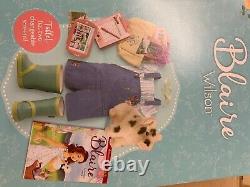 American Girl 18 Blaire Doll and Book & Accessories, Gardening Outfit And Piglet