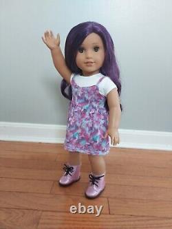 American Girl 18 Doll Truly Me #86 Purple Hair with Be Creative Outfit HTF