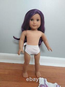 American Girl 18 Doll Truly Me #86 Purple Hair with Be Creative Outfit HTF