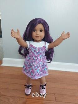 American Girl 18 Doll Truly Me #86 Purple Hair with Be Creative Outfit HTF