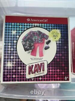 American Girl 18 Girl of the Year 2023 Doll Kavi Sharma Withadd on pack+2 outfits
