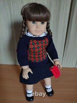 American Girl 18 Molly MCIntire Doll with Glasses Brown Hair Blue Eyes Nice