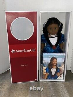 American Girl 18 inch Cecile Doll complete with book NEW NRFB Retired