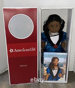 American Girl 18 inch Cecile Doll complete with book NEW NRFB Retired