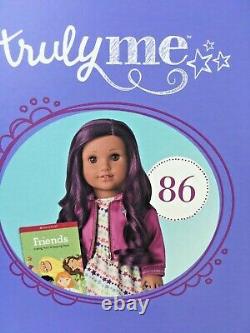 American Girl 2020 Truly Me 86 Doll 18 & Book BRN Eyes DRK PURPLE Hair MED SKN