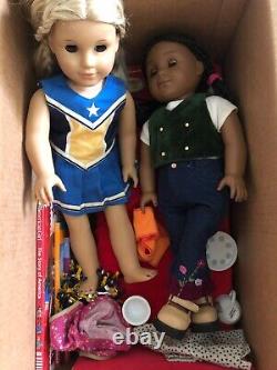 American Girl 3 18 Doll Lot with Kaya, Julie & Custom, Molly's Bed + Clothing