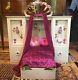 American Girl 3-in-1 Murphy Folding Bed Jeweled Tiara Bedding Retired Wardrobe