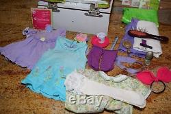 American Girl 3-in-1 Murphy Folding Bed Jeweled Tiara Bedding Retired Wardrobe