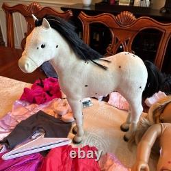 American Girl 45+ Piece Lot Of Dolls, Horse, & Clothes, Retired Pieces + Bonus