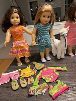 American Girl 6 Doll LOT Kanani/Chrissa/Jess/McKenna/Saige/Caroline + Extras