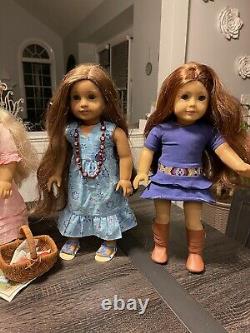 American Girl 6 Doll LOT Kanani/Chrissa/Jess/McKenna/Saige/Caroline + Extras