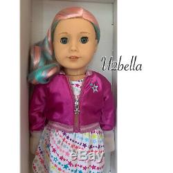 American Girl 88 Truly Me Doll with Pink MEET OUTFIT Pastel Multicolor Hair NEW