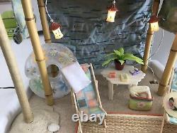 American Girl AG Minis Illuma Room Seaside Beach Cabana Set With Platform & Cord