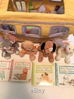 American Girl Bitty Baby Bunch Bus With Cat, Dog, Bear, Bunny And Accessories