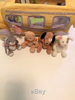 American Girl Bitty Baby Bunch Bus With Cat, Dog, Bear, Bunny And Accessories